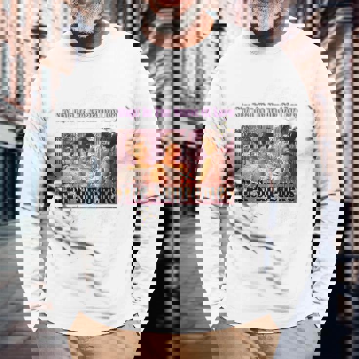 シュプリームス_004_Back Printed 長袖Tシャツ 高齢者への贈り物