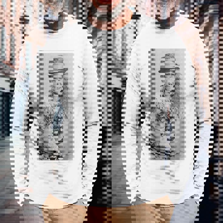 シンディ・ローパー Usポップスター撮影1984 長袖Tシャツ 高齢者への贈り物