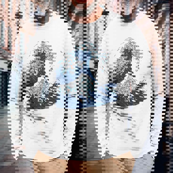 シーズーの偉大な波 長袖Tシャツ 高齢者への贈り物