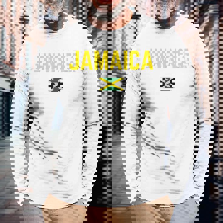 ジャマイカ 旗 大 国旗 メンズ レディース キッズ ジャマイカ 長袖Tシャツ 高齢者への贈り物