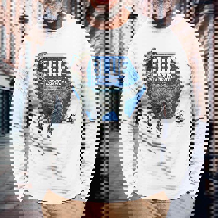 ジュラシック・ワールド Blue Data 長袖Tシャツ 高齢者への贈り物