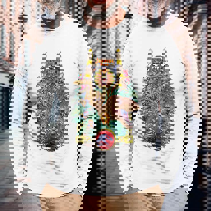 ジュラシック・ワールド Gate & Dinosaurs Arttyle 長袖Tシャツ 高齢者への贈り物