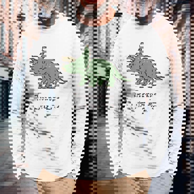 ジュラシック・ワールド Triceratops Loose Illust 長袖Tシャツ 高齢者への贈り物