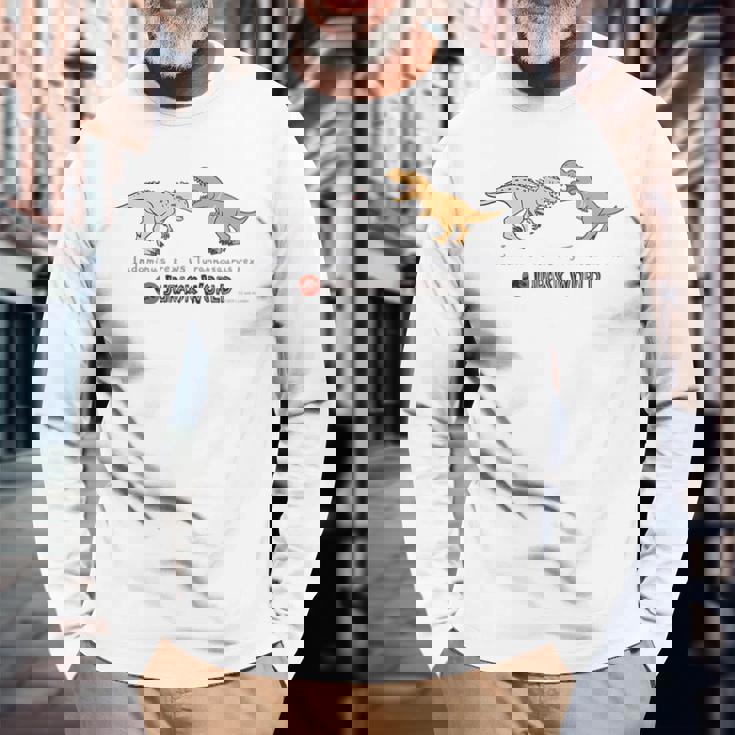 ジュラシック・ワールド インドミナスvsティラノサウルス Loose Illust 長袖Tシャツ 高齢者への贈り物