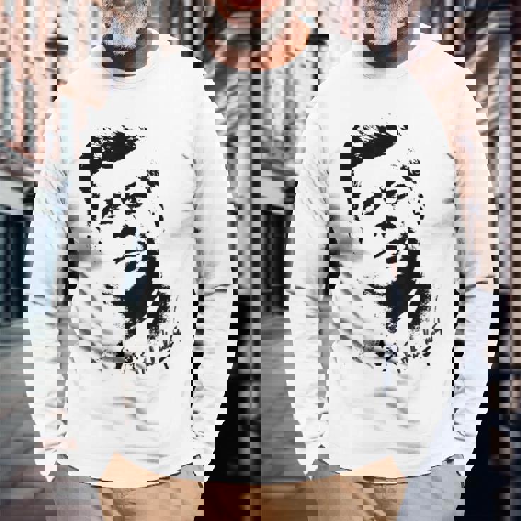 ジョン・F・ケネディ アメリカ大統領 長袖Tシャツ 高齢者への贈り物