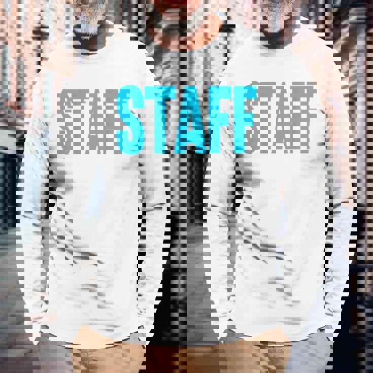 スタッフ イベント 衣装 クルー 音楽祭 バックプリント ワーカー 長袖Tシャツ 高齢者への贈り物