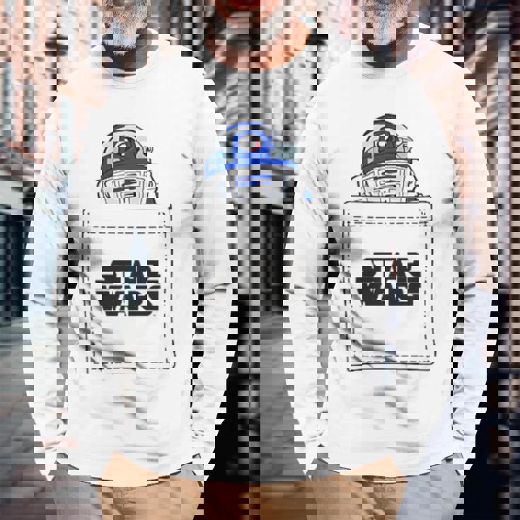 スターウォーズ R2-D2 ロゴポケット 長袖Tシャツ 高齢者への贈り物