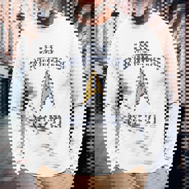 スタートレック オリジナルシリーズ エンタープライズ デルタ 長袖Tシャツ 高齢者への贈り物