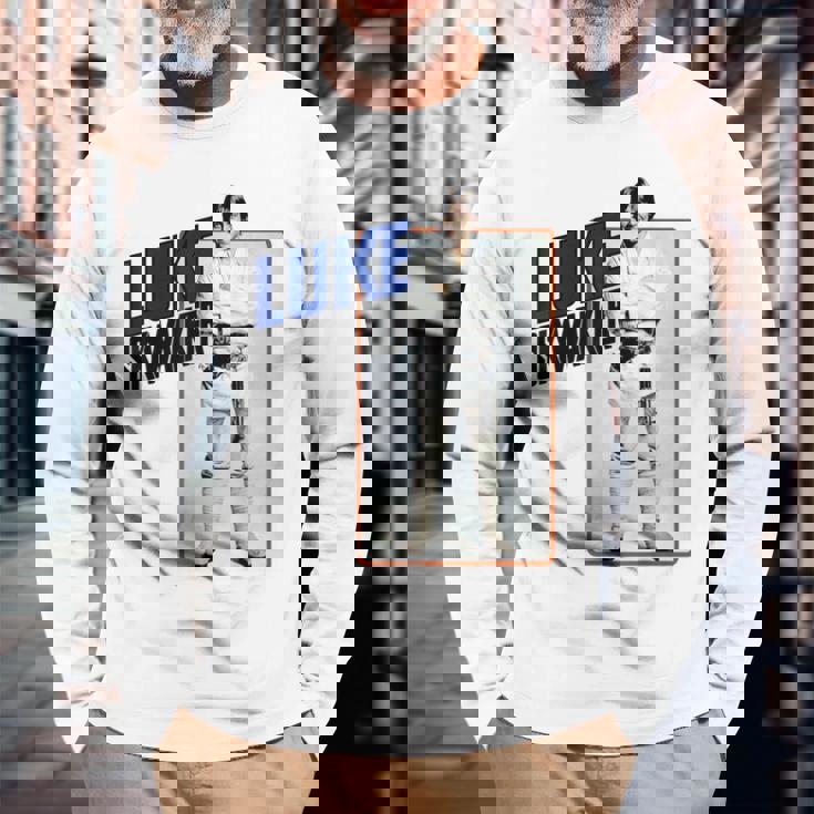 スター・ウォーズ ルーク・スカイウォーカー スマイルカードグラフィックtシャツ 長袖Tシャツ 高齢者への贈り物