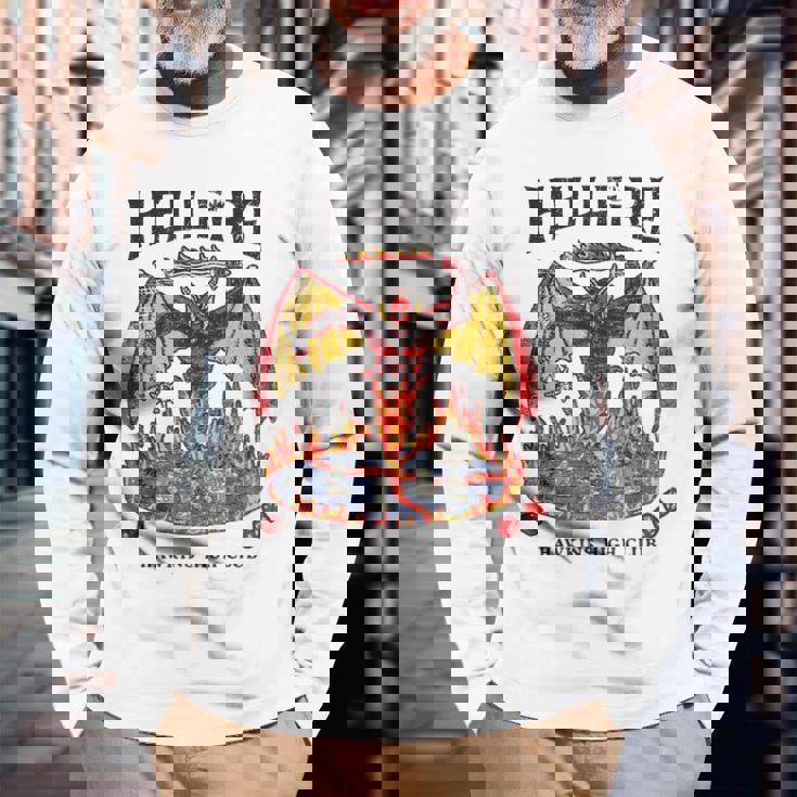 ストレンジャー・シングス ヘルファイア クラブ ポスター ホーキンス ハイ Dnd ギャング 長袖Tシャツ 高齢者への贈り物