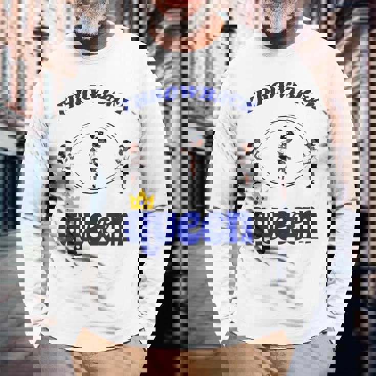 スローバッククイーンダブルダッチ 長袖Tシャツ 高齢者への贈り物