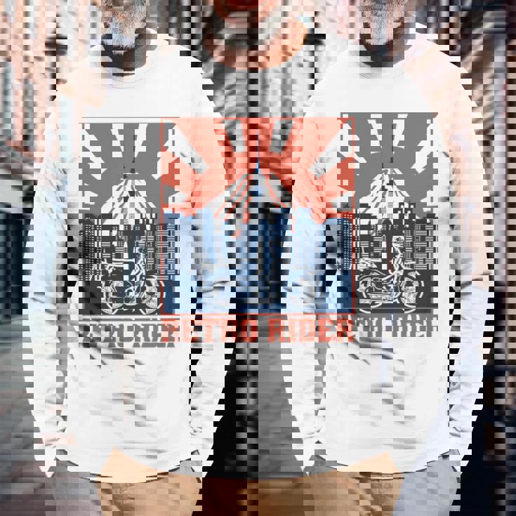 スーパーカブc100 原付バイク レトロライダー 東京日本 長袖tシャツ 長袖Tシャツ 高齢者への贈り物