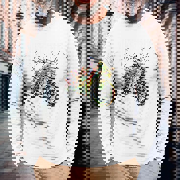 スーパースポーツ バイク レーシング バイク レーシング バックプリント バイク 長袖Tシャツ 高齢者への贈り物