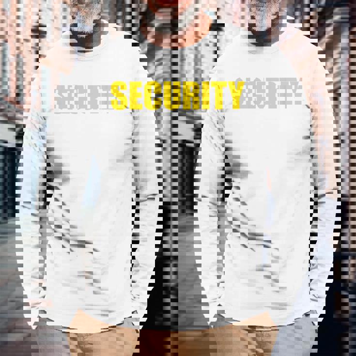 セキュリティ 背面のみ 長袖Tシャツ 高齢者への贈り物