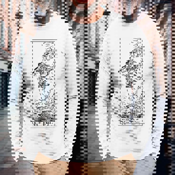 タロット・メジャー・アルカナ ザ・フール 長袖tシャツ 長袖Tシャツ 高齢者への贈り物