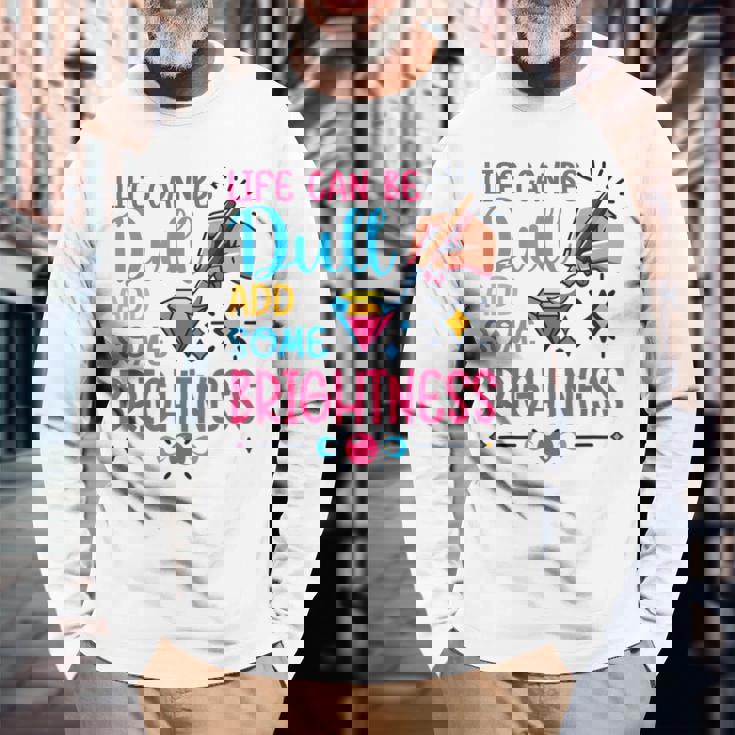 ダイヤモンドペインティングアーティストlife Can Be Dullダイヤモンドペインティング 長袖Tシャツ 高齢者への贈り物