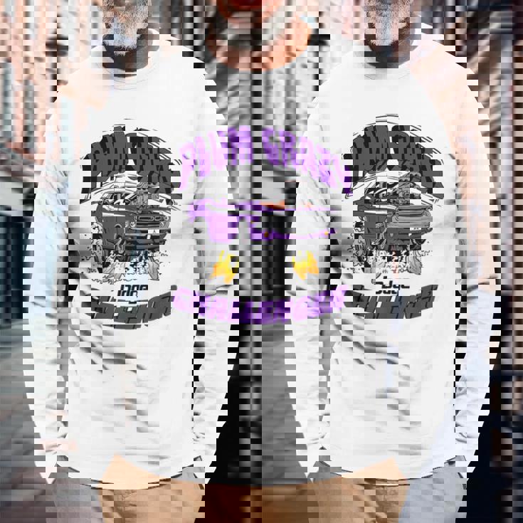 ダッジ チャレンジャー プラム クレイジー ラストコール 長袖Tシャツ 高齢者への贈り物