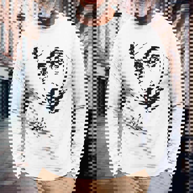 ダリの肖像画 長袖Tシャツ 高齢者への贈り物