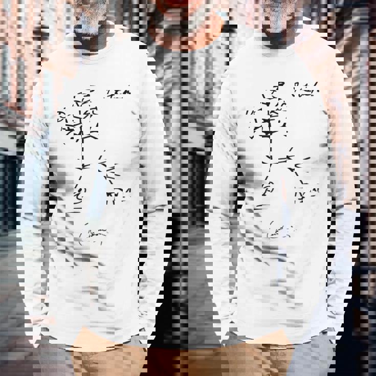 ダーウィン 生命の樹 I Think、チャールズ・ダーウィン 長袖Tシャツ 高齢者への贈り物