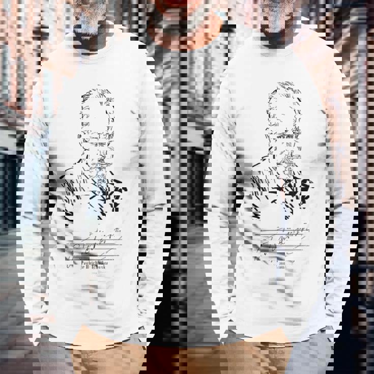 チャイコフスキー ロシアの作曲家 クラシック音楽 長袖Tシャツ 高齢者への贈り物