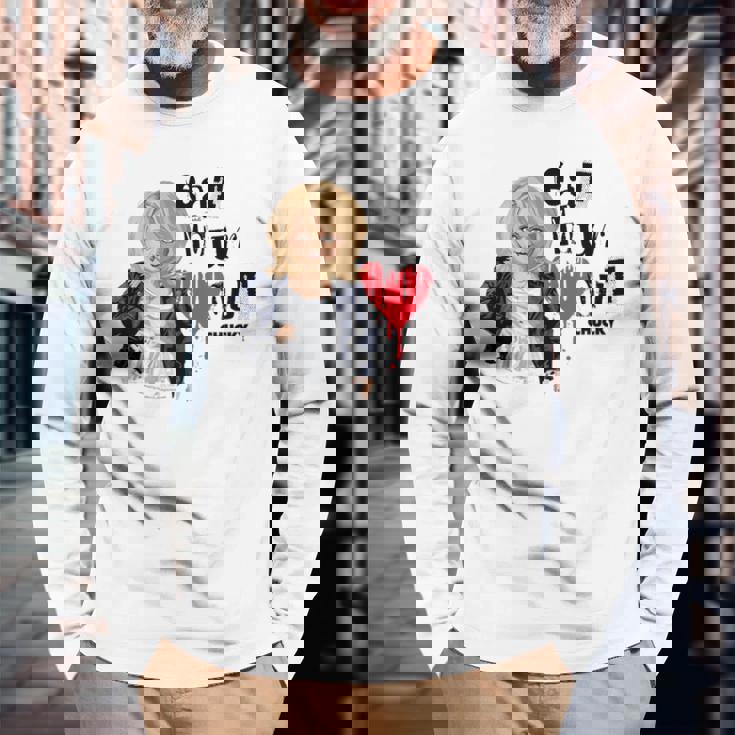 チャッキー・ティファニー・イート・ユア・ハート・アウト・バレンタイン 長袖Tシャツ 高齢者への贈り物