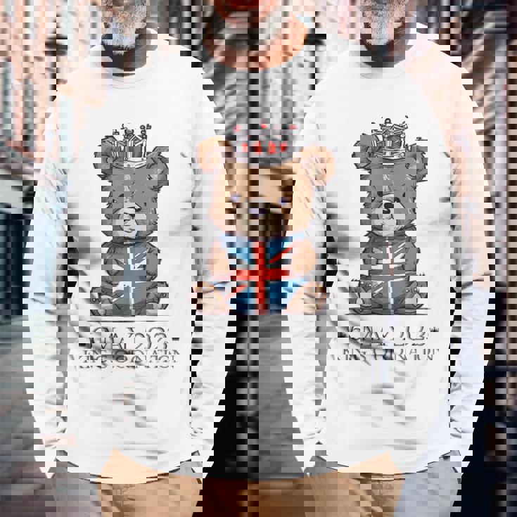 テディロイヤルベア 王様の戴冠式 ユニオンジャック・チャールズ 長袖Tシャツ 高齢者への贈り物