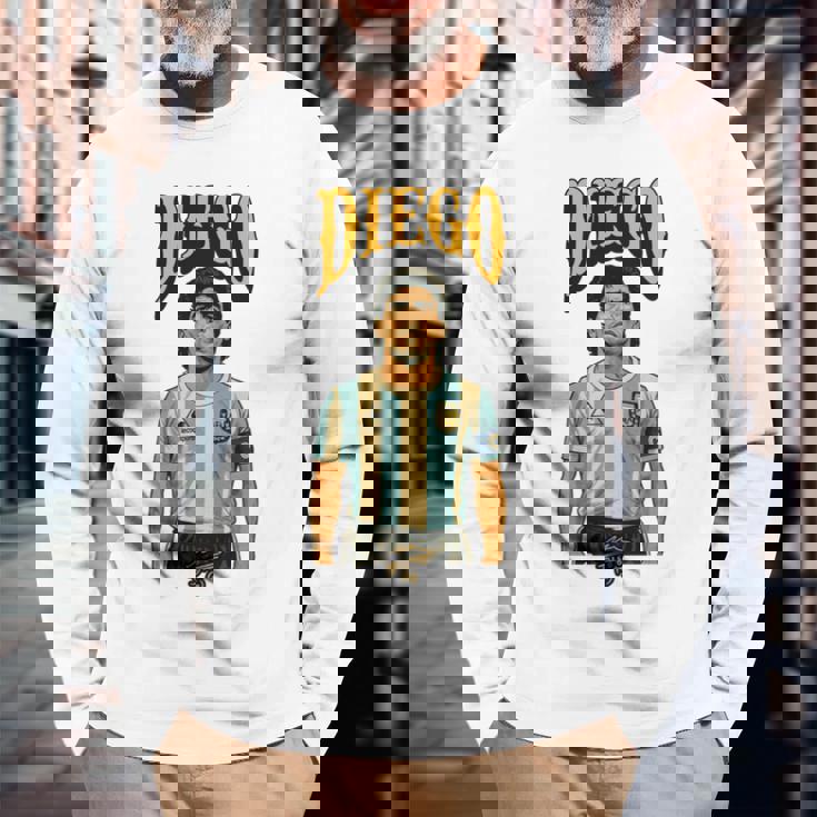 ディエゴ アルマンド マラドーナ アルゼンチン 長袖tシャツ 長袖Tシャツ 高齢者への贈り物