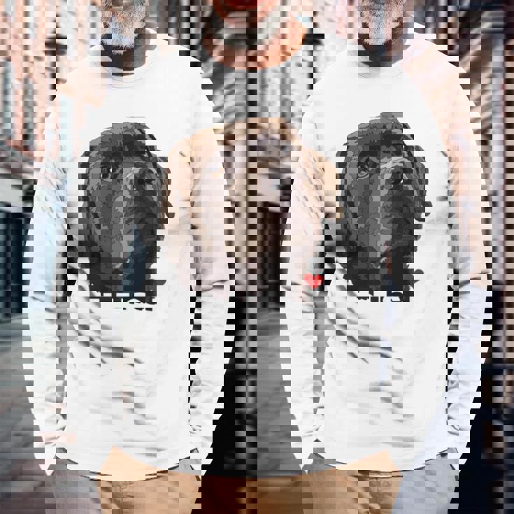 ディス・イズ・ラブ・チョコレート・ラボ 長袖tシャツ 長袖Tシャツ 高齢者への贈り物