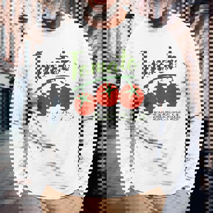 トマトガール 夏 Il ポモドーロ イタリアンサマー 長袖Tシャツ 高齢者への贈り物