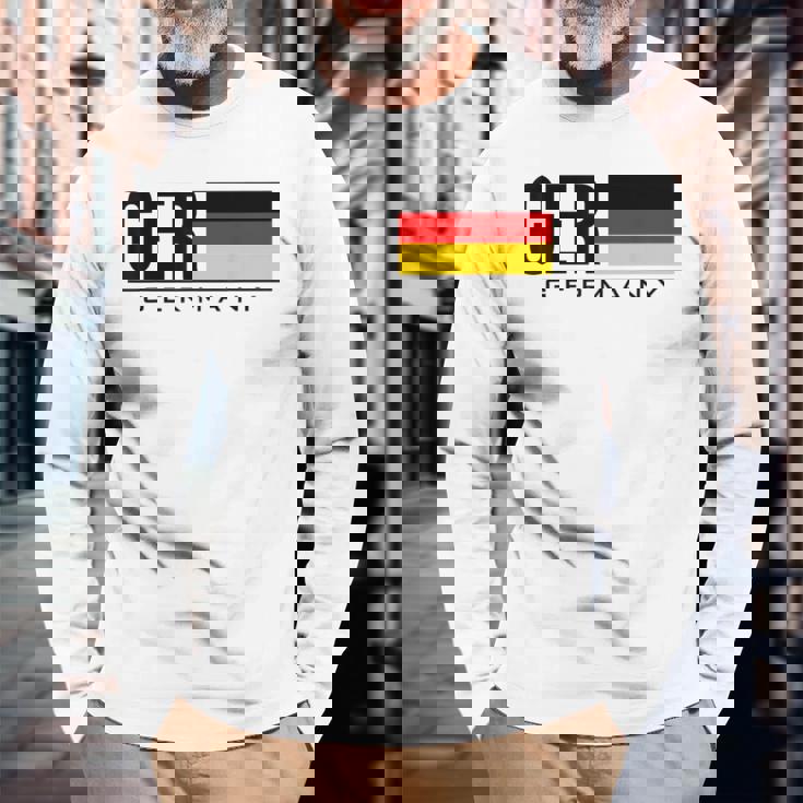 ドイツ 国旗 ドイツ カントリーコード Gerスポーツゲーム アスリート 長袖Tシャツ 高齢者への贈り物