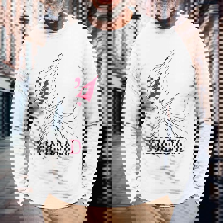 ドロンジョデザインm ホワイト 長袖Tシャツ 高齢者への贈り物