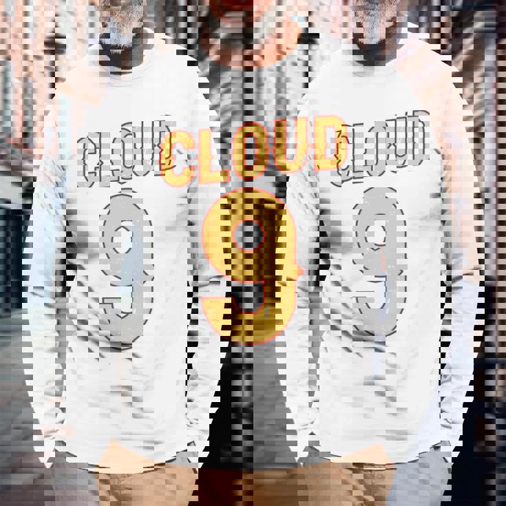 ナイス イエロー オレンジ クラウド 9 コスチューム 男女兼用 長袖tシャツ 長袖Tシャツ 高齢者への贈り物