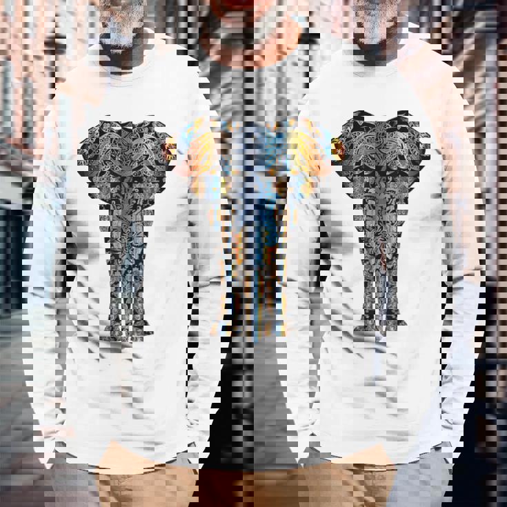 ニルヴァーナ チャクラ 長袖Tシャツ 高齢者への贈り物