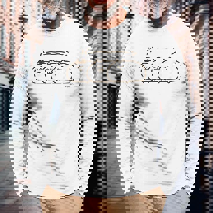 ネコこのゴロ バーン 長袖Tシャツ 高齢者への贈り物