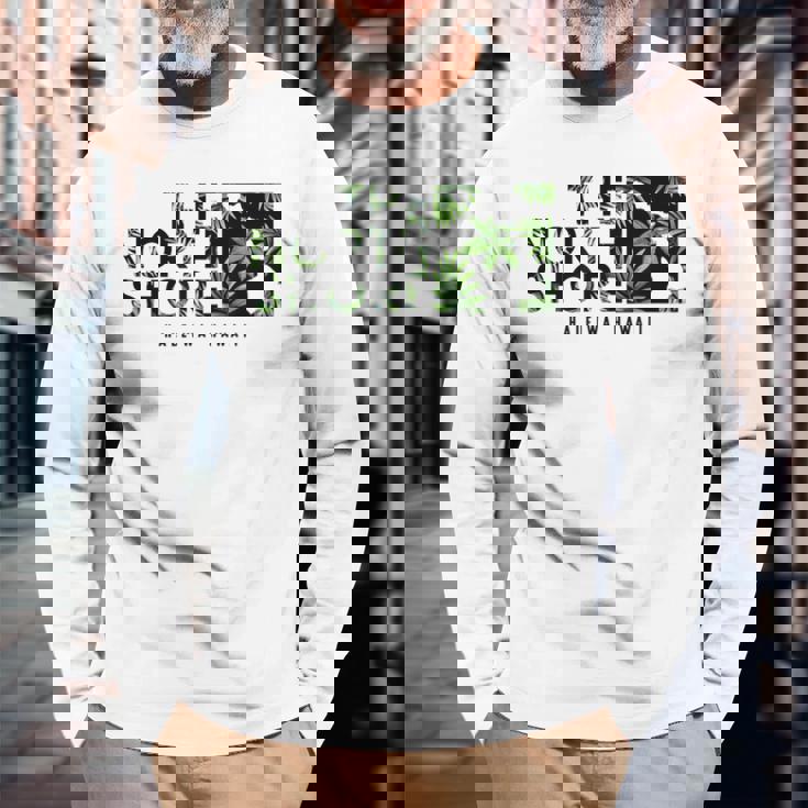 ノースショア ハワイ フローラル 長袖Tシャツ 高齢者への贈り物