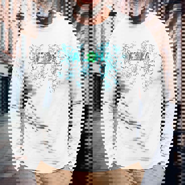 ハイビスカス アロハ ハワイ メレ カリキマカ オアフマウイ マハロラブ 長袖tシャツ 長袖Tシャツ 高齢者への贈り物