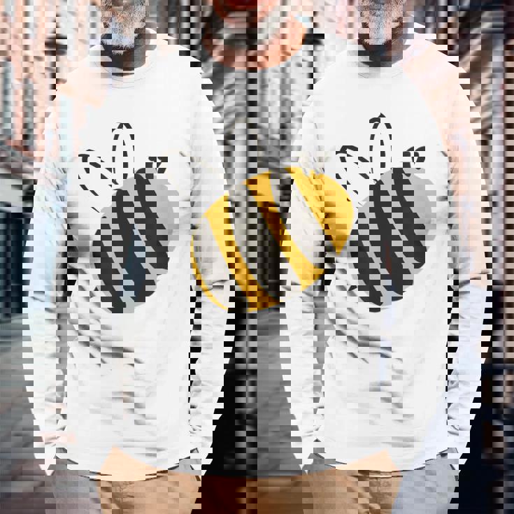 ハチ愛好家のためのかわいい蜂 はちみつ 長袖Tシャツ 高齢者への贈り物
