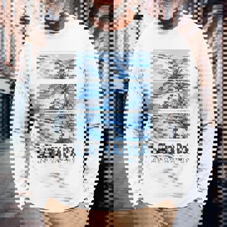 ハワイ ラハイナ マウイ ハワイアン 長袖Tシャツ 高齢者への贈り物