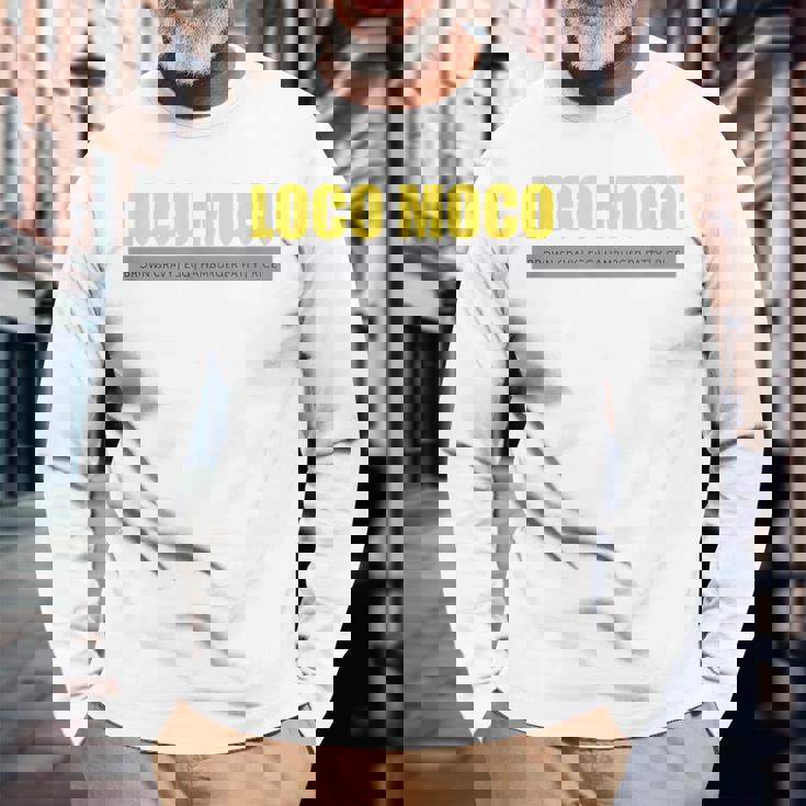 ハワイアン ロコ モコ ローカルブレックファースト 長袖Tシャツ 高齢者への贈り物