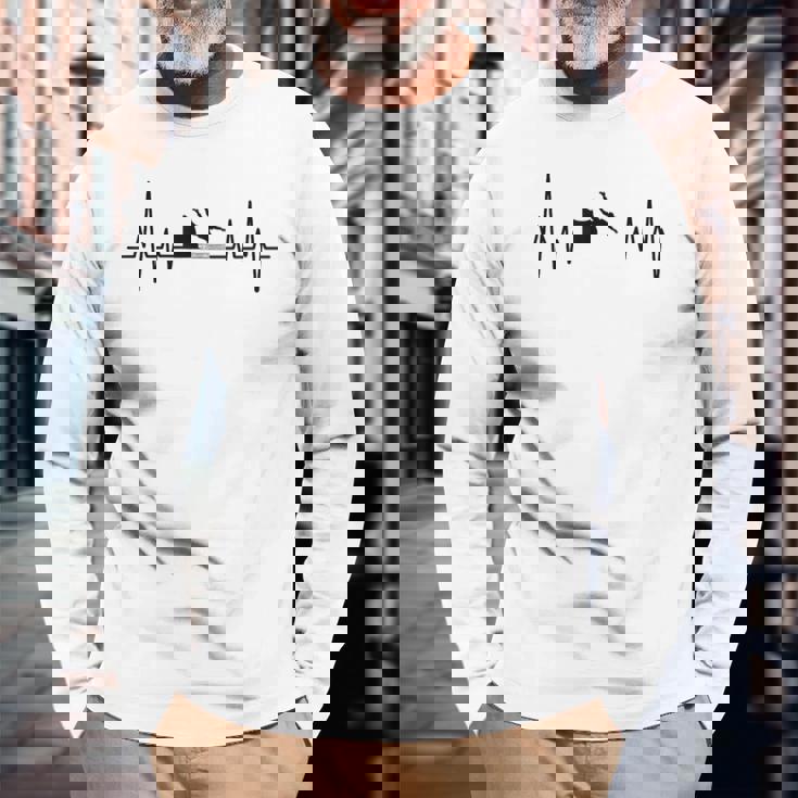 ハートビート クリフ ダイビング クリフ ジャンピング ダイバー 長袖Tシャツ 高齢者への贈り物