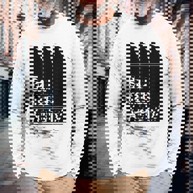 バウハウスアーカイブ – モダニストベルリンデザイン 長袖Tシャツ 高齢者への贈り物