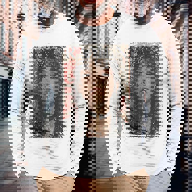 バックプリントtシャツ ピンナップガール ラーメン ヌードル アニメ マンガ アジアン ラーメン 長袖Tシャツ 高齢者への贈り物