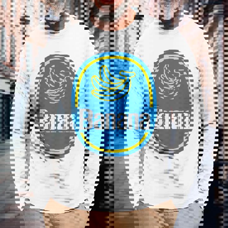 バナナ ステッカー フルーツ レイジー ハロウィン コスチューム 長袖Tシャツ 高齢者への贈り物