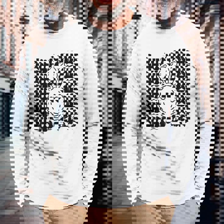 バニー ベイブ イースター サンデー レトロ グルービー 春 長袖Tシャツ 高齢者への贈り物