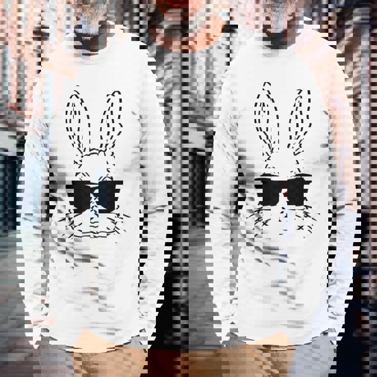 バニーフェイス サングラス イースターデー 男の子 幼児 キッズ 長袖Tシャツ 高齢者への贈り物