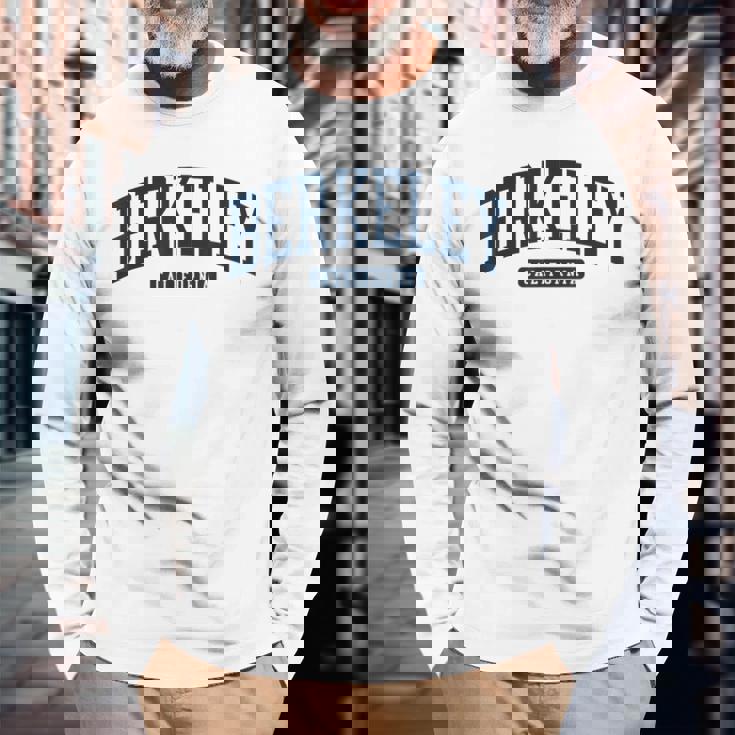 バークレーカリフォルニアカリフォルニアカレッジユニバーシティスタイル ネイビー 長袖Tシャツ 高齢者への贈り物