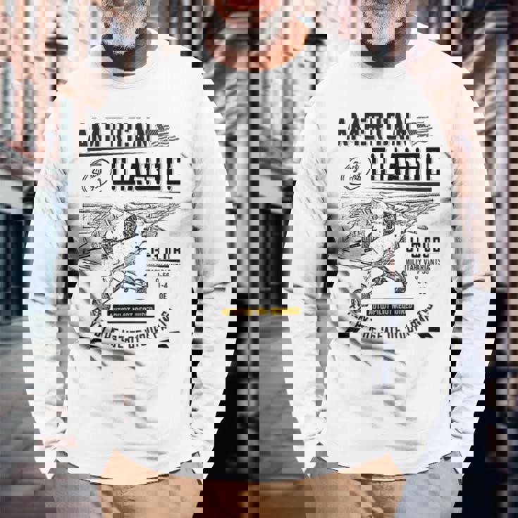 パイパーカブ 飛行機 アメリカンクラシック 長袖Tシャツ 高齢者への贈り物