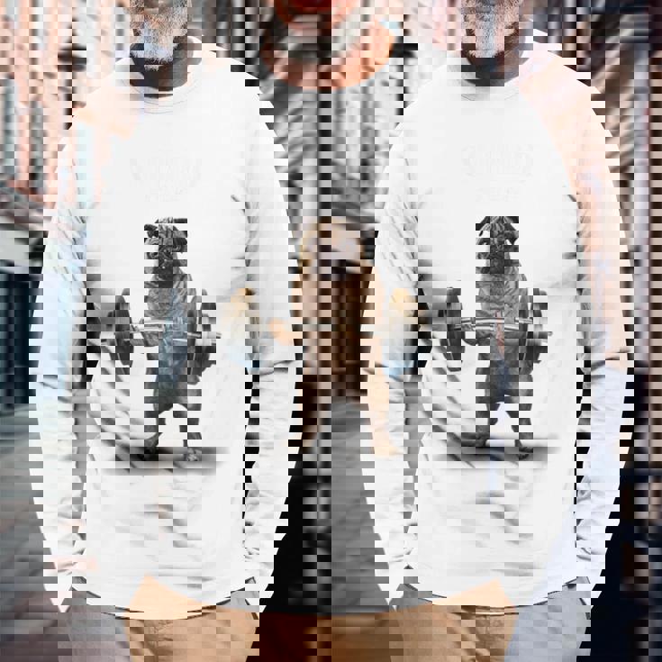 パグ の 筋トレ ついてこれないなら家に帰れ いぬ 犬 長袖Tシャツ 高齢者への贈り物