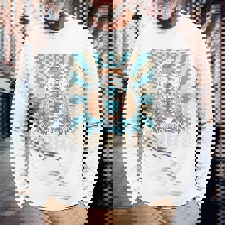 パピバラ おもしろカピバラ 最高のお父さん 父の日 カピバラ 長袖tシャツ 長袖Tシャツ 高齢者への贈り物