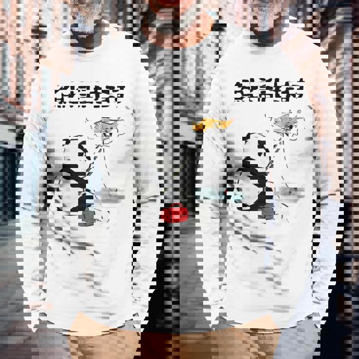 パンダ 釣りバカ 面白いtシャツ 名言 釣り人 文字入り メンズ おもしろ 面白い 服 オリジナル 海釣り 川釣り 文字 長袖Tシャツ 高齢者への贈り物